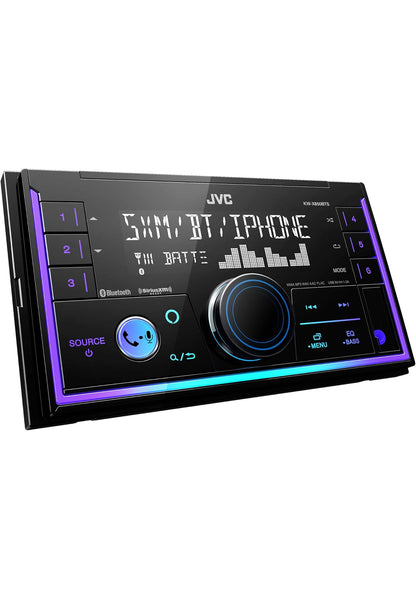 JVC KW-X850BTS Bluetooth Motor Stereo Digitale Media Ontvanger met USB Poort, AM/FM Radio, MP3 Speler, Amazon Alexa, Android, iPhone, Dubbel DIN, 13-Band EQ