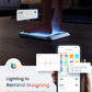 Smart Body Fat Scale w/ RGB Lighting, Rechargeable Scale with BMI, Body Fat, Muscle Mass, Color Changing