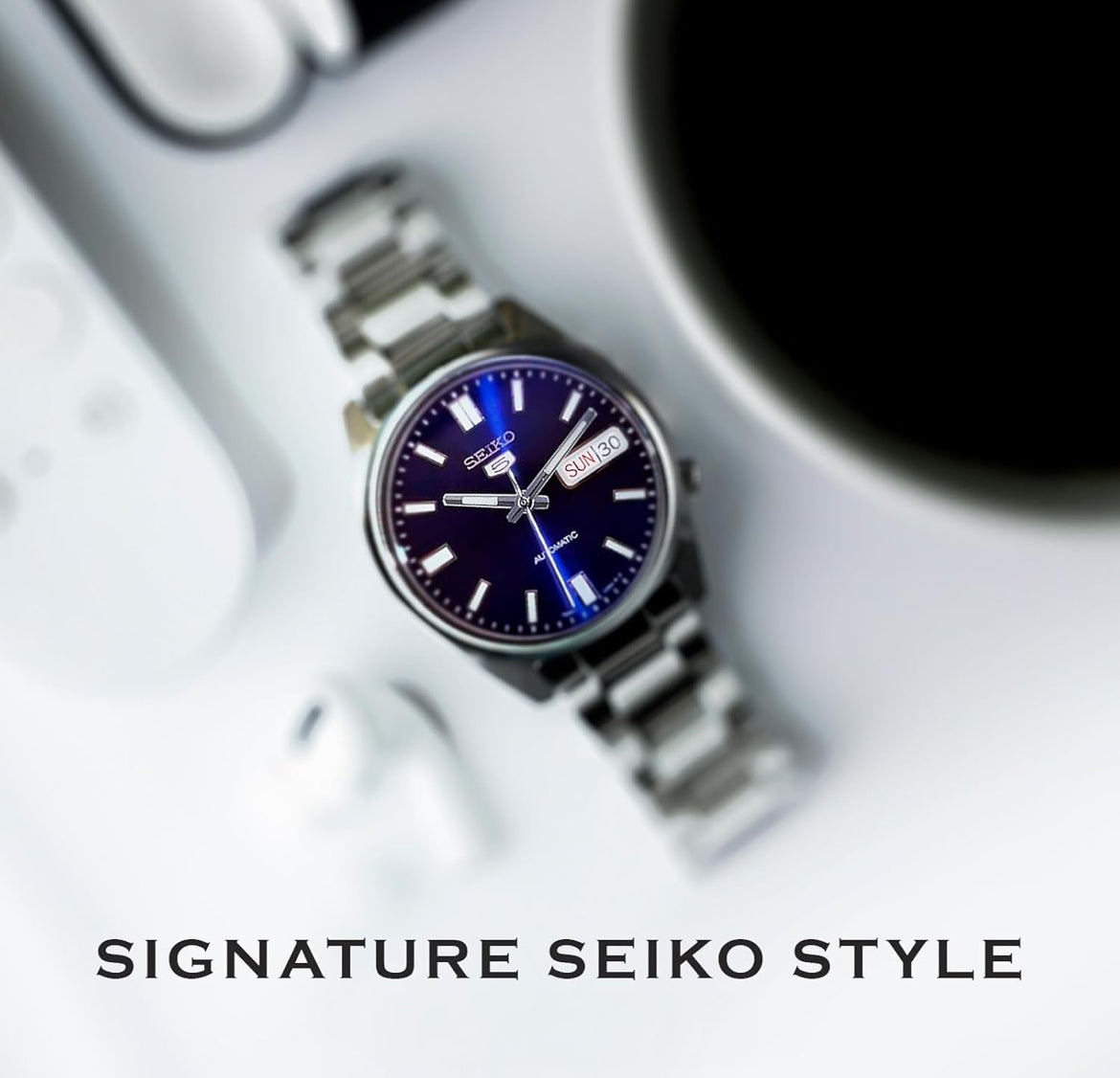 Seiko 5 Manshorlosie van vlekvrye staal