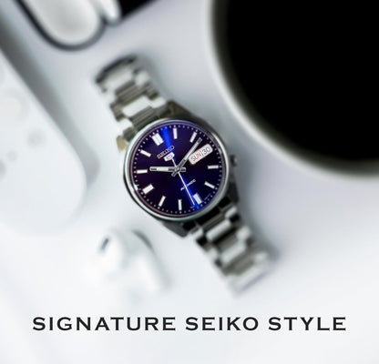 Seiko 5 Manshorlosie van vlekvrye staal