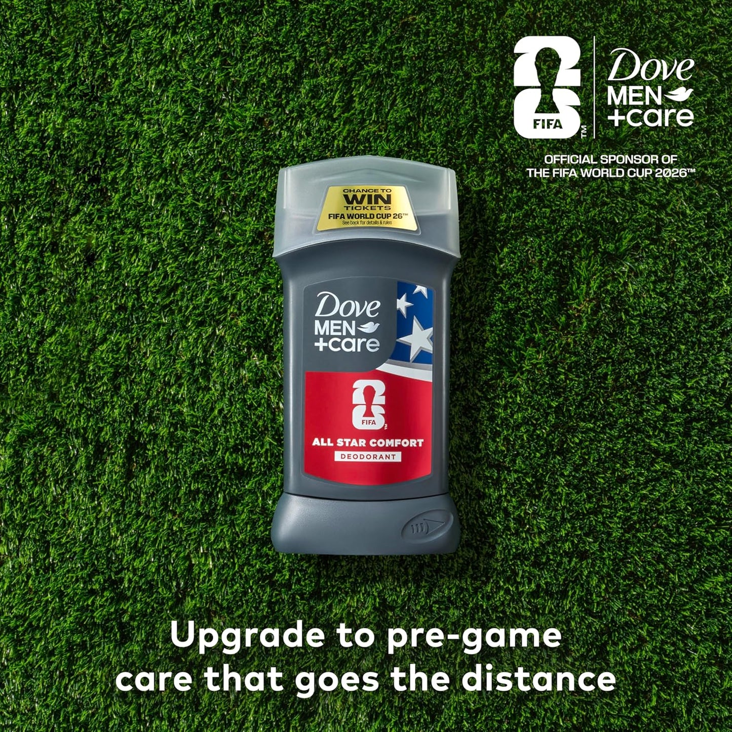 Dove Men+Care Limited Edition FIFA Deodorant Stick for Men All Star Comfort for 72H Protection Neutralizes Odor - 3.0 oz (Pack of 2)