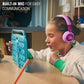 JBL Junior 320 - Wired on-Ear Kids Headphones Safe Sound (<85dB), Built-in mic, Fit for Kids and Customizable with Included Stickers (Blue)