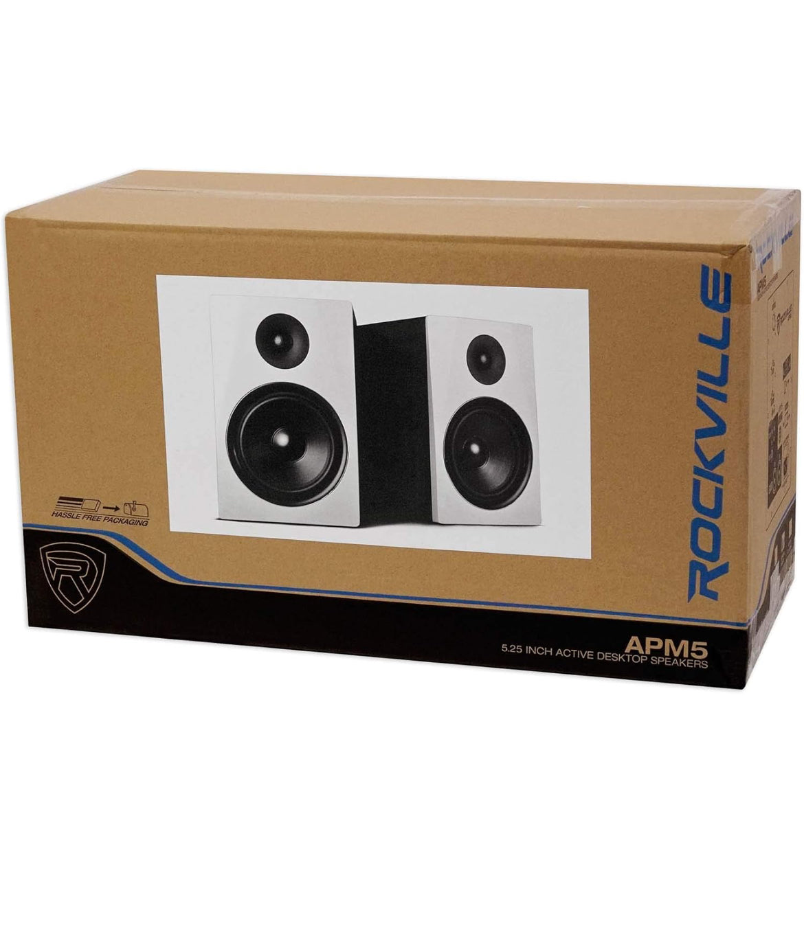 Rockville Pair APM5W 5.25" 2-Way 250W Powered USB Studio Monitor Speakers+Pads