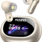 NC20 Pro Active Noise Cancelling Wireless Earbuds with Smart Touch Screen, LDAC Hi-Res Audio, Stereo Bass, 6 Mics AI Call Ear Buds, 80H Playtime, IPX8 Waterproof (Champagne)