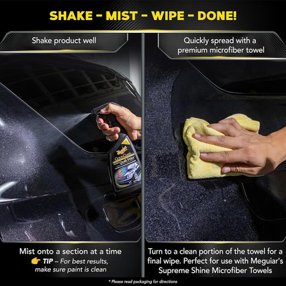 Meguiar's Gold Class Carnauba Quik Wax, Spesiale Mengsel vir Rykheid en Glans (473 ml)