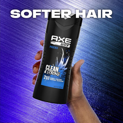 AXE 2 in 1 Shampoo and Conditioner Phoenix  - Clean and Strong (16 oz)