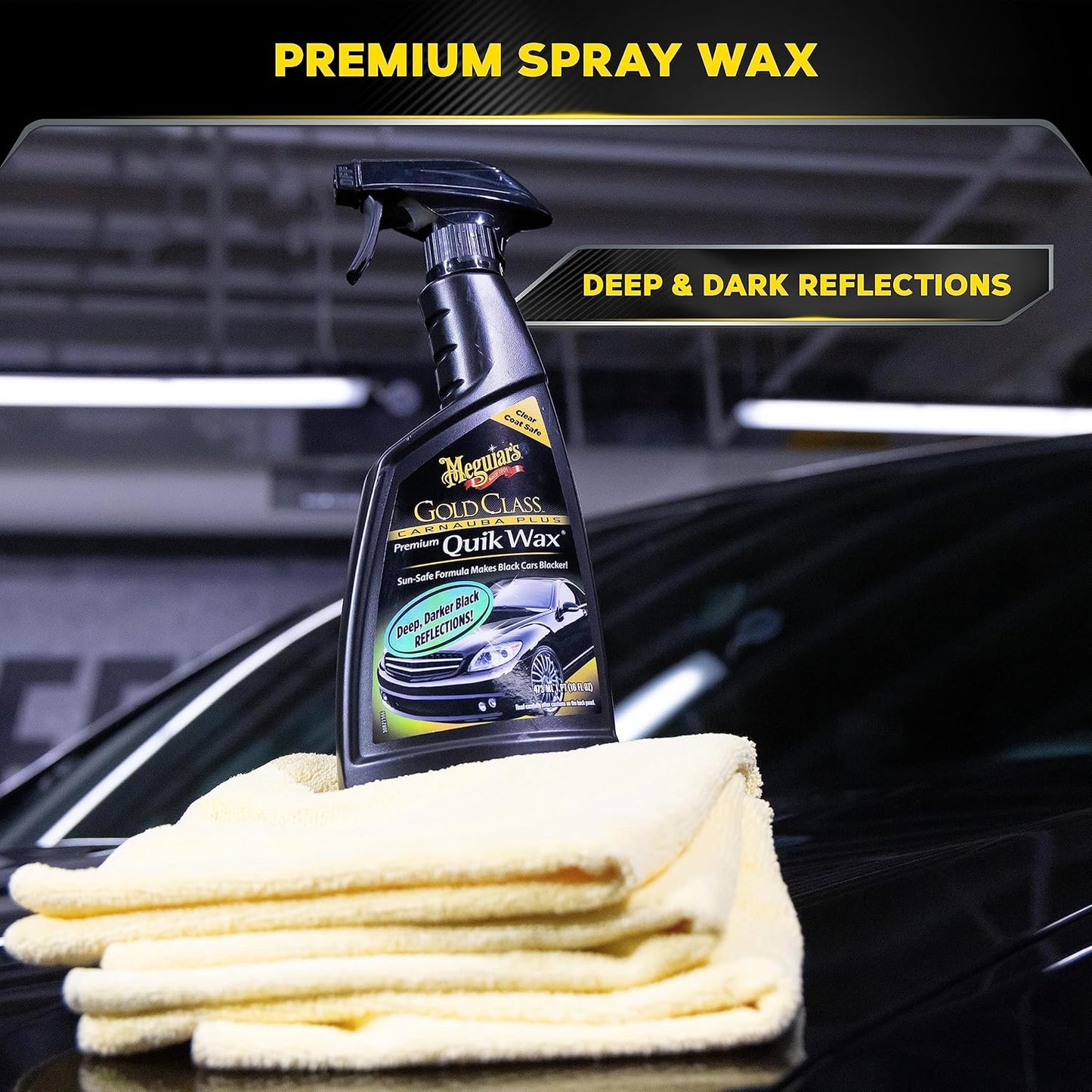 Meguiar's Gold Class Carnauba Quik Wax, Spesiale Mengsel vir Rykheid en Glans (473 ml)