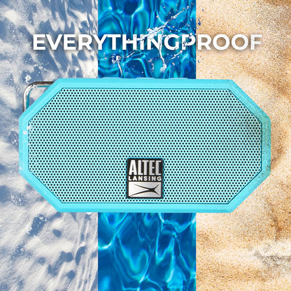 Altec Lansing Mini H2O – Waterdigte Bluetooth-luidspreker, IP67-gesertifiseer en dryf in water, kompakte en draagbare luidspreker vir stap, kamp, swembad en strand, Aqua