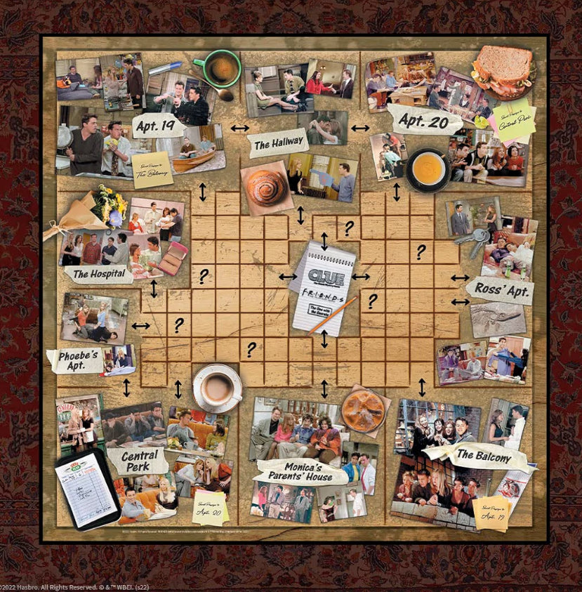 CLUE:Solve The Mystery in This Collectible Clue Game | Featuring Characters & Locations from Friends TV Sitcom Series