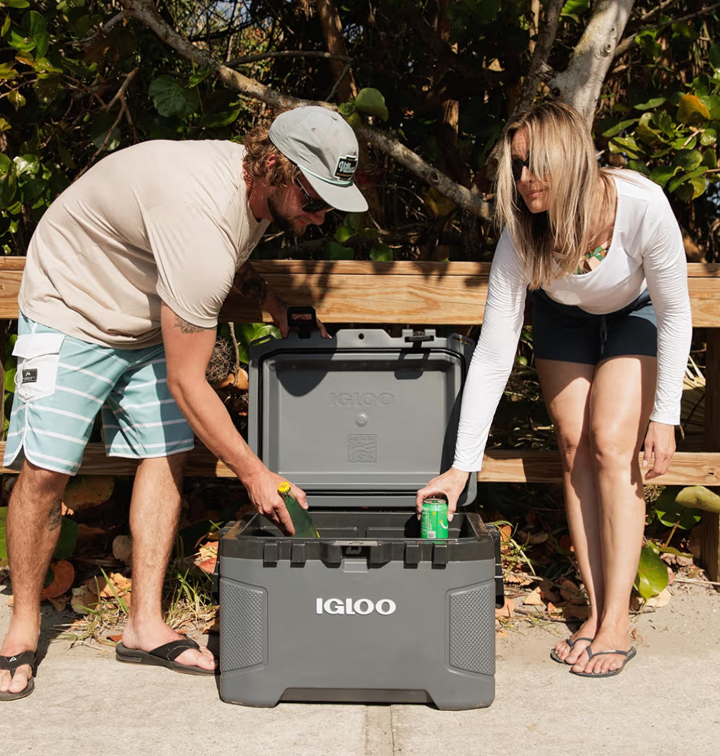 Igloo Trailmate 52Qt Wheeled Cooler, Insulated Hard Shell Ice Chest - Carbonite