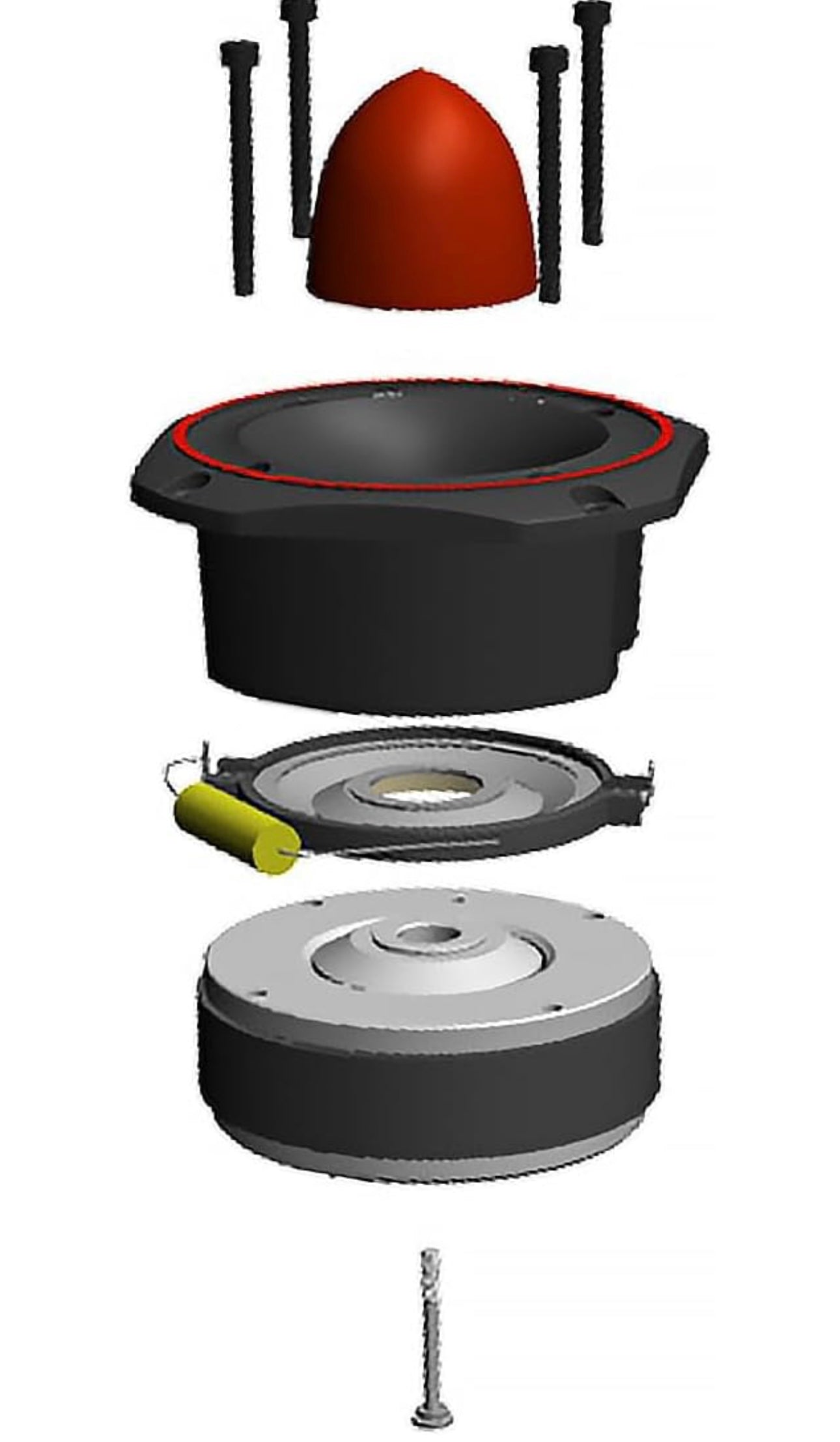 Pioneer UD-RP401PRO Herstelstel - Vervangingsdiafragma TS-B401PRO 4" P.R.O. Reeks Koeël Tweeter