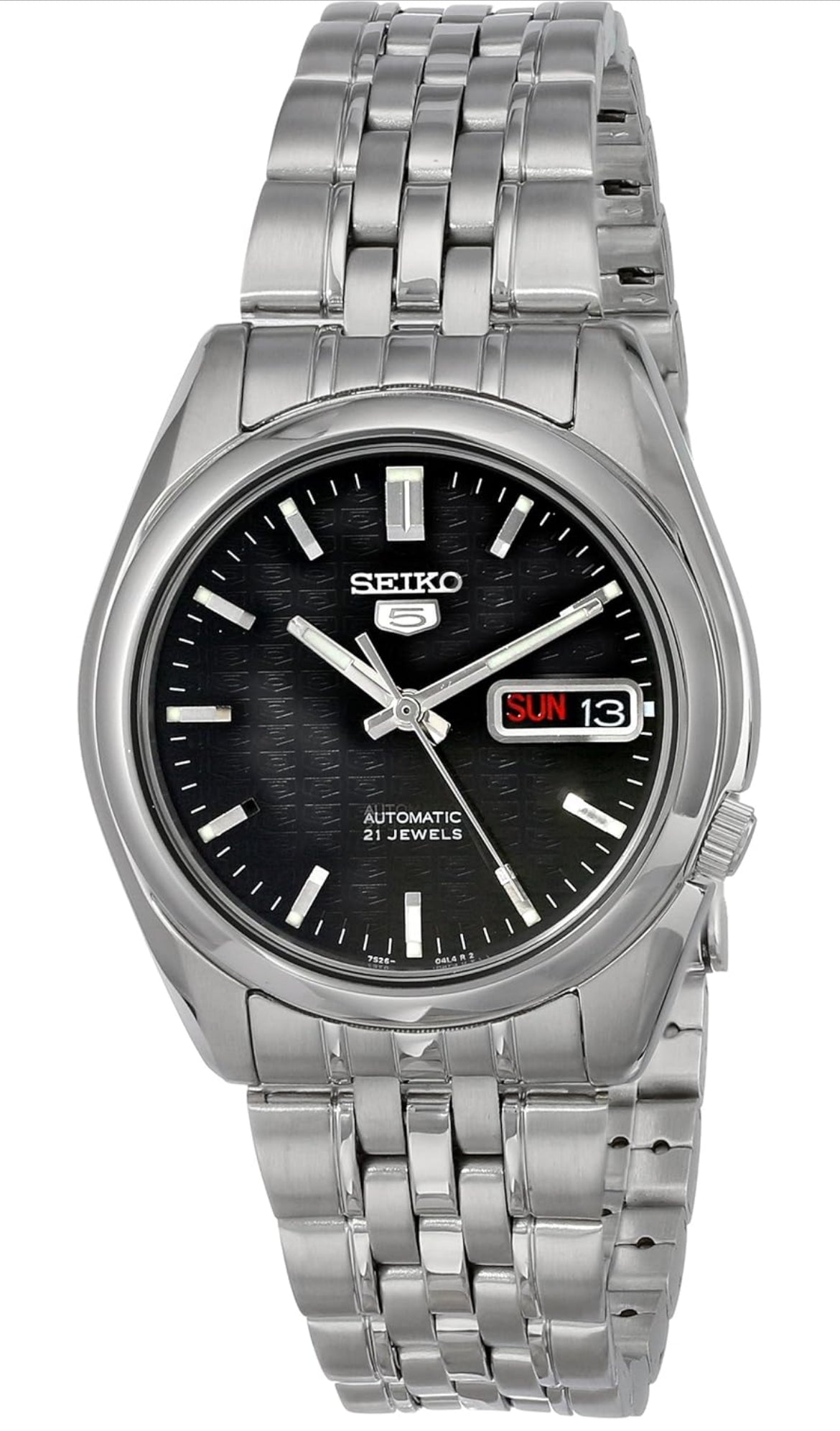 Seiko 5 Manshorlosie van vlekvrye staal