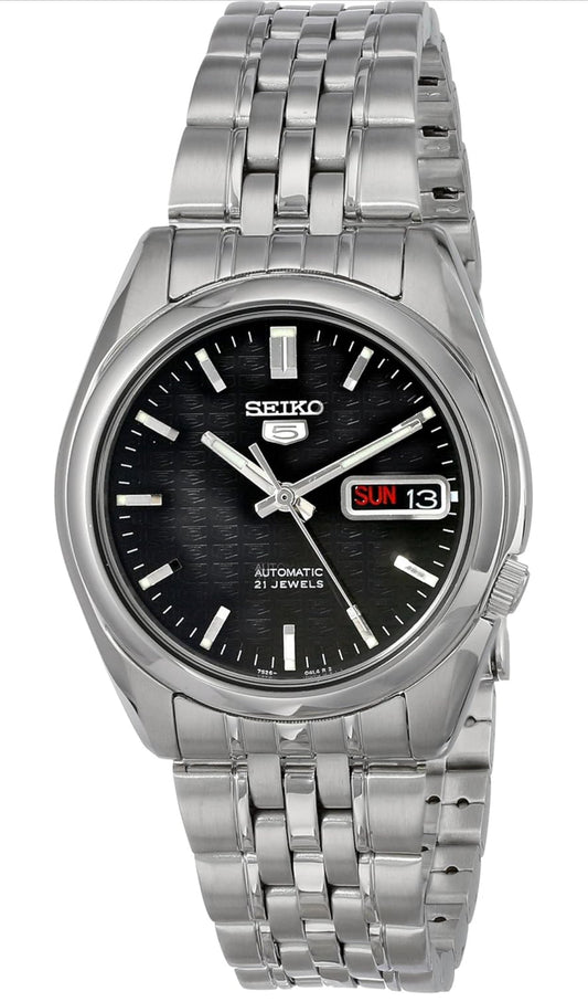 Seiko 5 Manshorlosie van vlekvrye staal