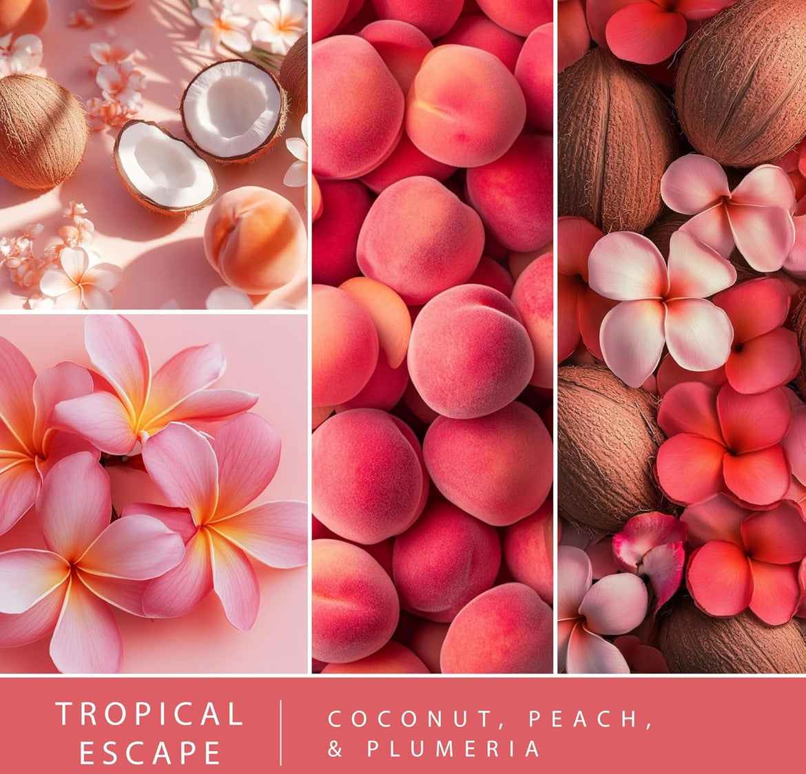ScentSationals Tropical Escape Scented Wax Melts - Peach, Bergamot, & Pineapple - 10oz (PACK OF 4)