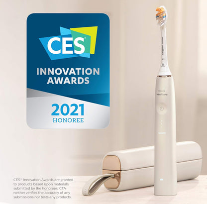 Philips Sonicare 9900 Prestige Herlaaibare Elektriese Kragtandeborsel met SenseIQ - (Sjampanje)