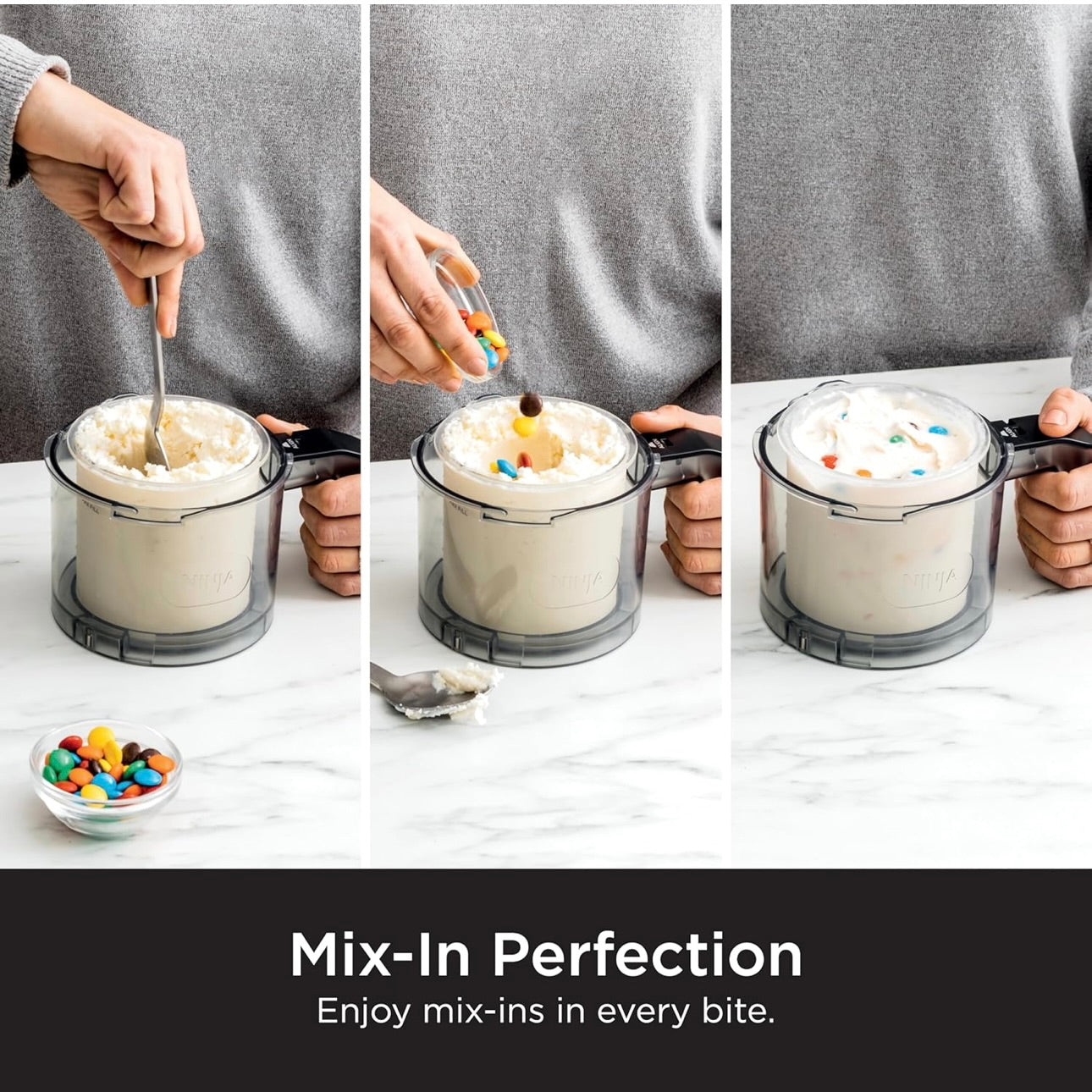 Ninja CREAMi, Ice Cream Maker, Ice Cream, Gelato, Sorbet ,Milkshakes, Mix-ins, Smoothie Bowls & More, 7-in-1, Ice Cream Pints - Black (NC299AMZ)
