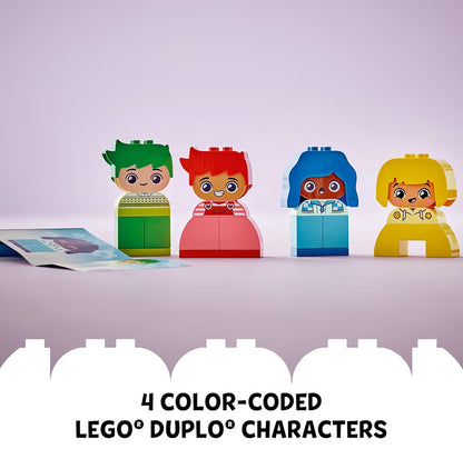 LEGO DUPLO My First Big Feelings & Emotions Interactive Toy, Colored Building Bricks and 4 Characters