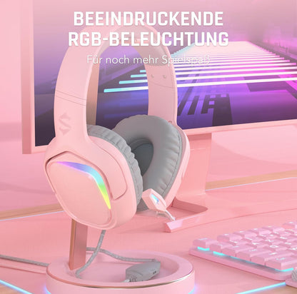Black Shark-speelkoptelefoon Alles-in-een-speeloorfone met ultrahelder buigsame mikrofoon - Pink