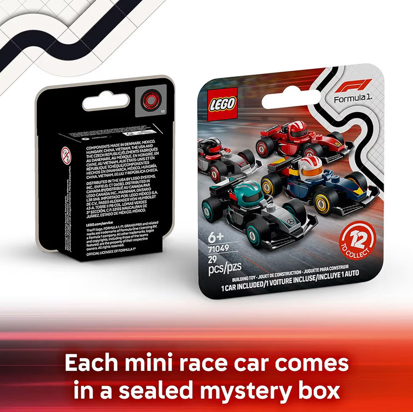 LEGO Versamelbare Renmotors 6 STK - Boustelboks met Verrassing F1-Motorspeelgoed