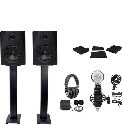 Rockville Pair DPM5B 5.25" 300w Aktiewe Studio Monitore - BUNDEL