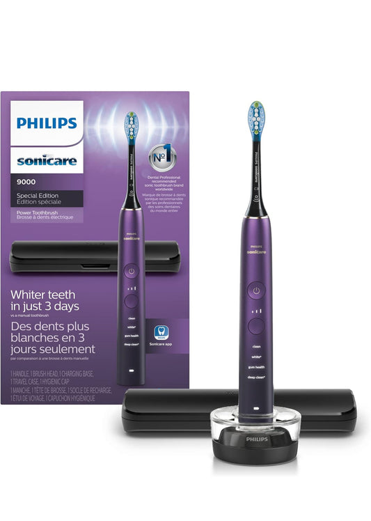 PHILIPS Sonicare 9000 Special Edition Herlaaibare Tandeborsel, Swart/Pers (HX9911/91)