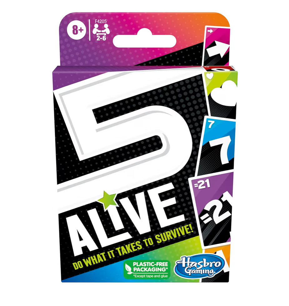 Hasbro Gaming 5 Alive Card Game Fast-Paced for Kids and Families