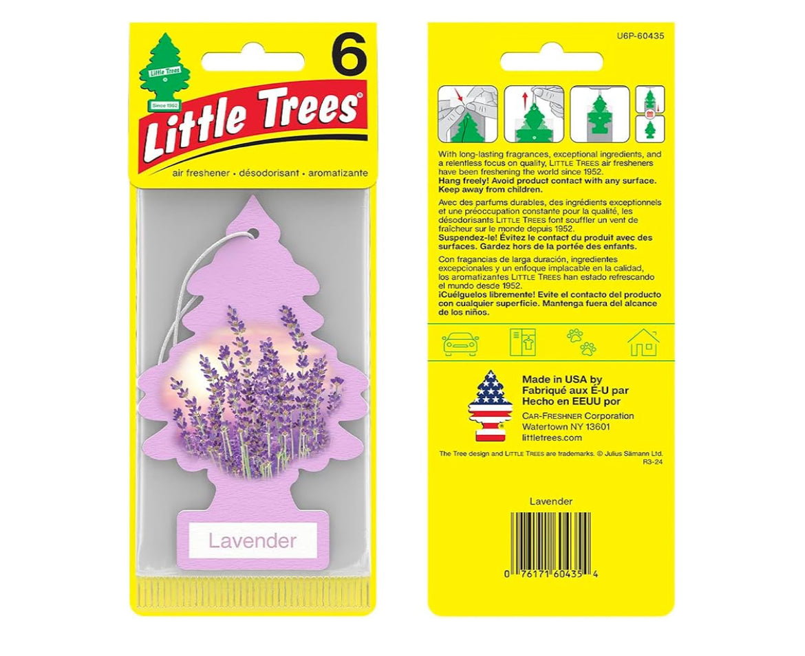 LITTLE TREES Motorlugverfrisser Hangboom Langdurige Geur - Laventel (24)