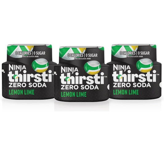 Ninja Thirsti Gegeurde Waterdruppels, ZERO KOELDRANK Suurlemoen-Lemmetjie, Klassieke Koeldrankgeure - Maak 17, 350ml drankies (3 Pak)