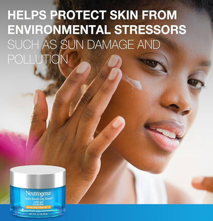 Neutrogena Hydro Boost City Shield Water Gel Gesigbevogtiger SPF 25 met Hialuronzuur, Olievrye en Nie-komedogeniese Gesigsroom (1.7 oz)