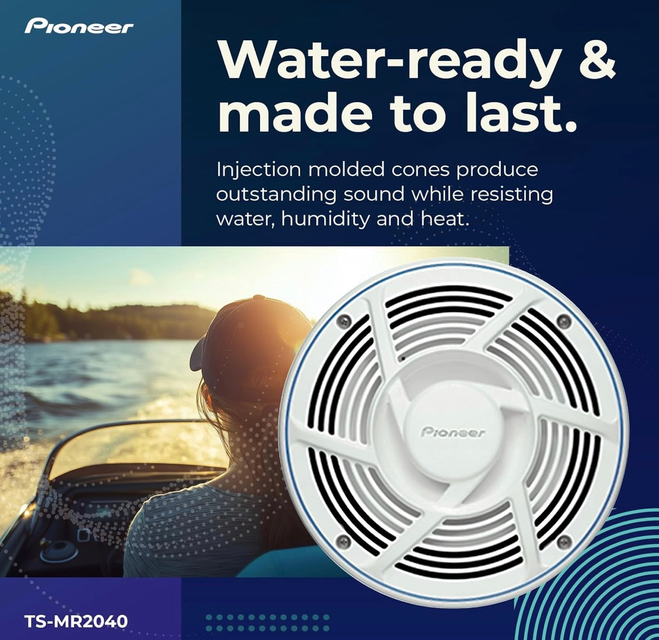 Pioneer TS-MR2040 8 Inch Marine Speakers - PAIR