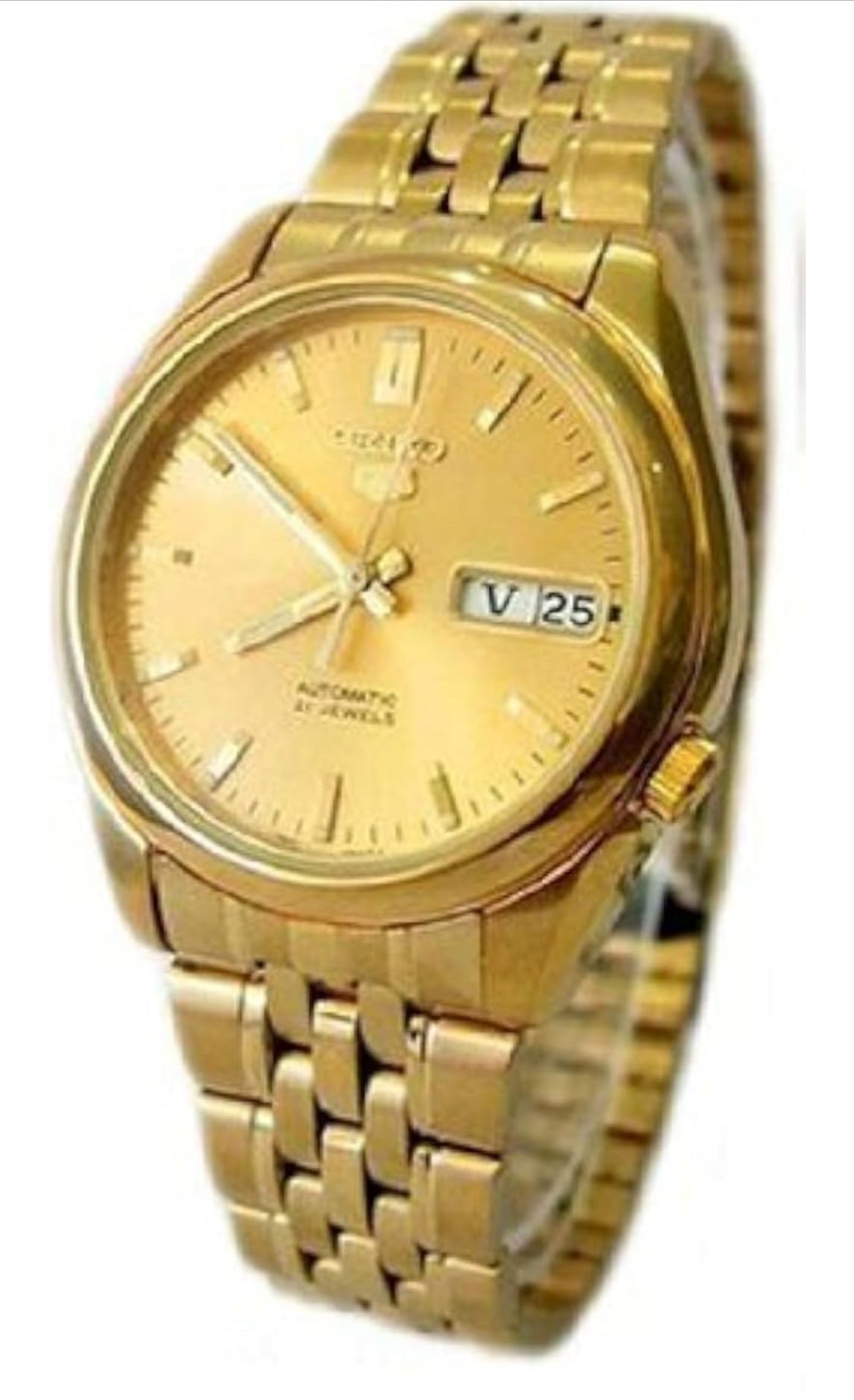 Seiko 5 Manshorlosie van vlekvrye staal