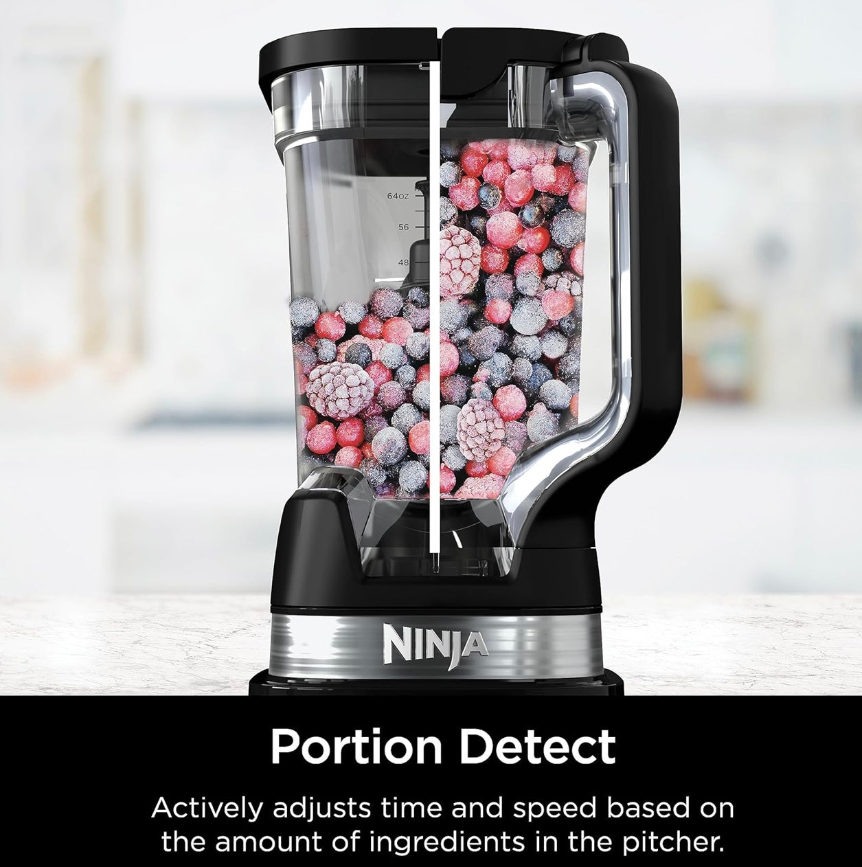 Ninja TB201 Detect Power Blender Pro, BlendSense Technology, For Smoothies, Shakes & More, 1800 Peak Watts, 72 oz. Pitcher, Blender - Black