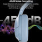 HT3 Hybrid Noise Cancelling Headphones, 90H Battery Life Over Ear Bluetooth 6.0 Foldable Headset, AI Voice Assistant - Blue