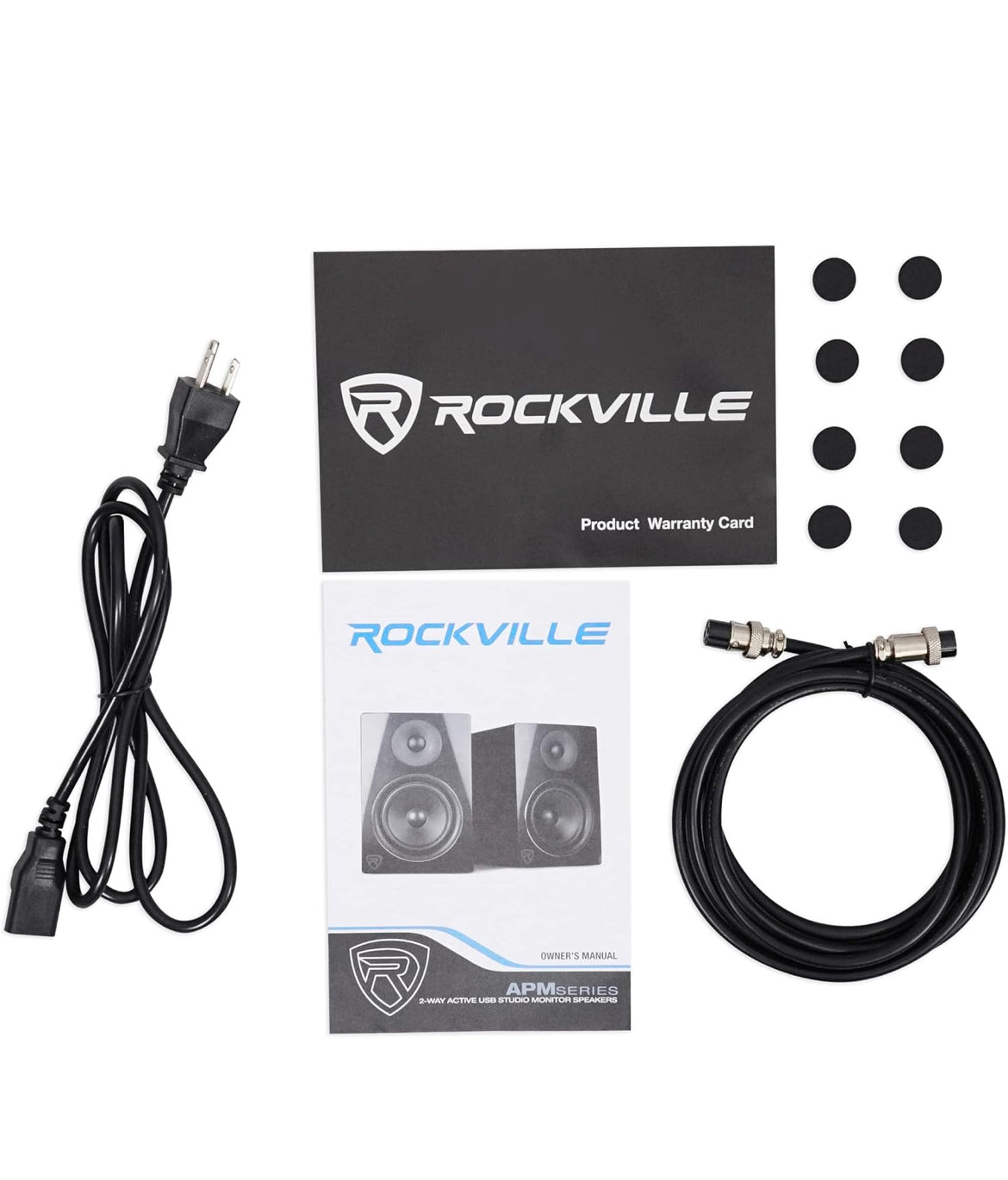 Rockville Apm6c 6.5" 2-Way 350W Active/Powered USB Studio Monitor Speakers Pair