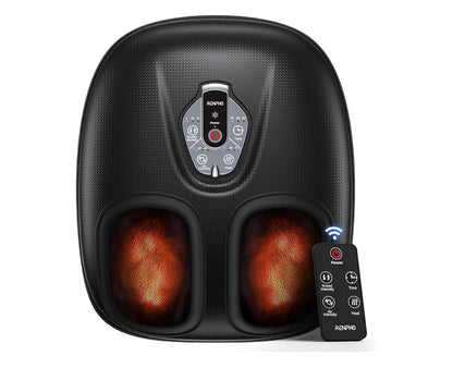 Foot Massager Machine w/ Heat Shiatsu Foot Massager for Plantar Fasciitis - (Black)