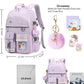 Backpack for Girls, 15.6 Inch Laptop School Bag Kids Kindergarten Elementary College Backpacks Large Bookbags for Teen Girl Women Students Casual Travel Daypacks (Purple)