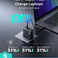 INIU USB C Charger Block, 3-Port 100W PD Fast Charging, MacBook Charger with USB C Cable and Foldable Plug, GaN Tech, for MacBook Pro/Air, Laptop, iPhone 16, Samsung S25, iPad, Multiple Devices etc
