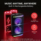 Portable Bluetooth Stereo Karaoke Speaker with Wired Mic, MP3/USB/Micro SD Readers, FM Radio (6.5’’ Subwoofers, 500 Watt MAX) - Black