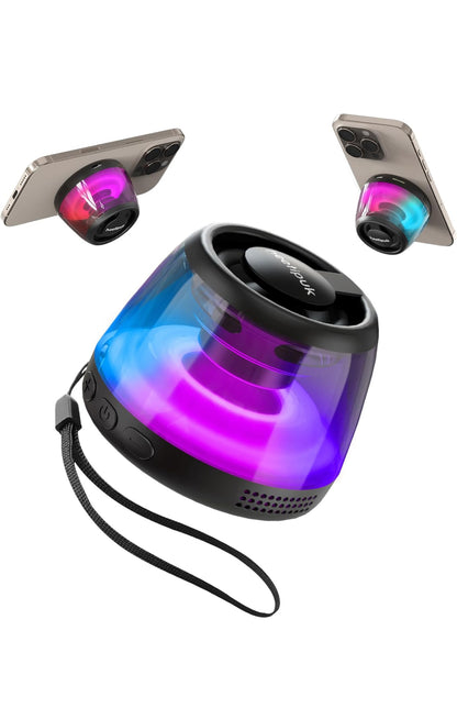 Magnetic Bluetooth Loudspeaker, Portable Mini Bluetooth Speaker Small with Cell Phone Stand