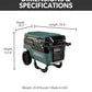 Heavy Duty Insulated Cooler Trailmate Journey 70qt Wheeled Cooler  - Insulated Hard Shell Ice Chest (Green)