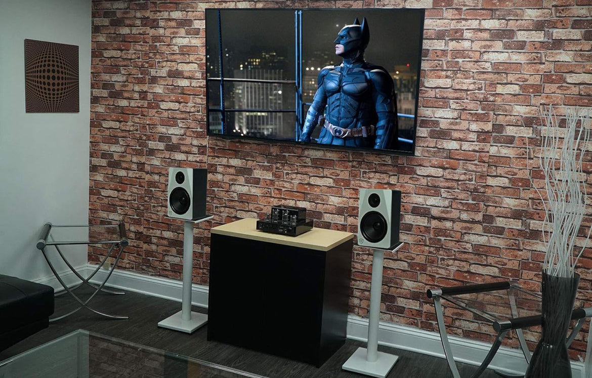 Rockville Pair APM5W 5.25" 250w Powered USB Studio Monitor Speakers+29" Stands