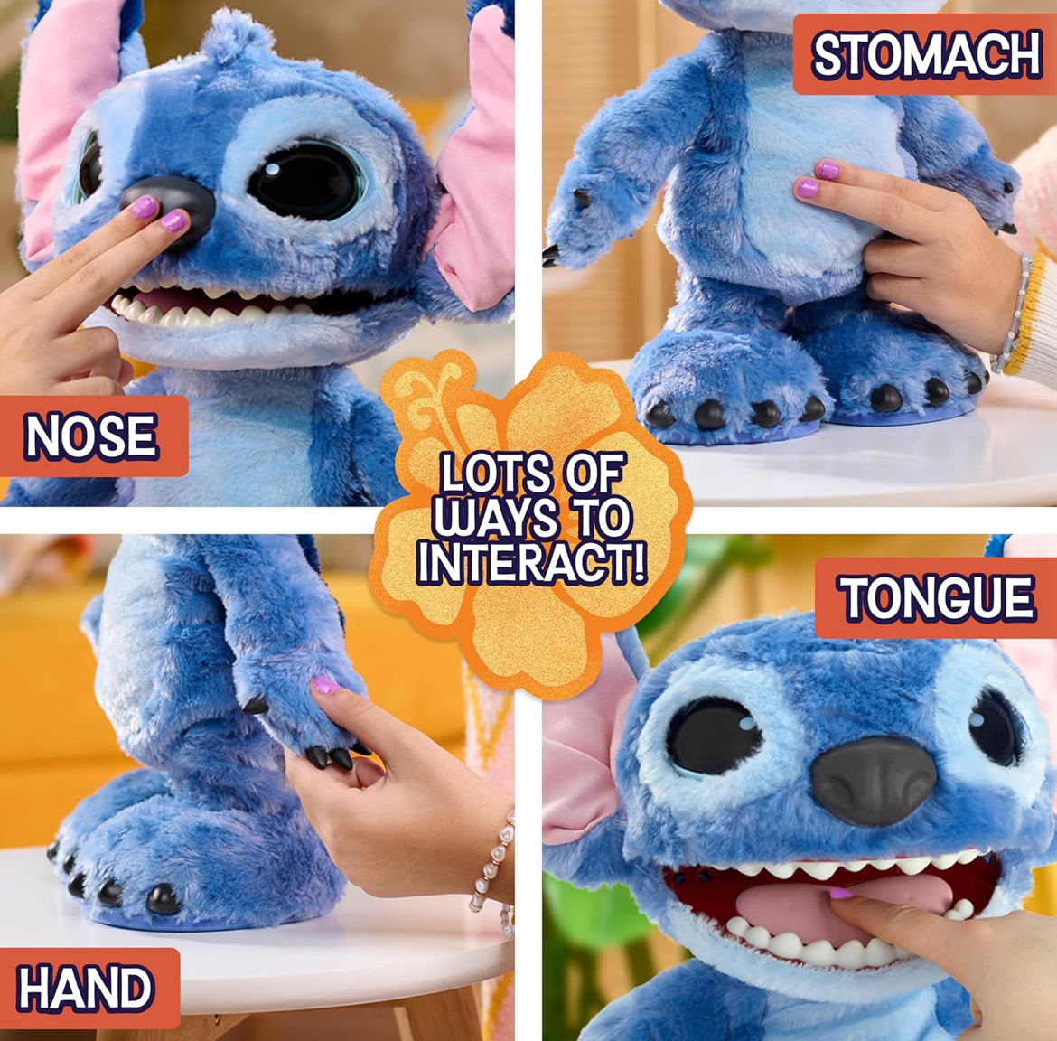 Just Play Disney Stitch Ultimate Interactive 17" Plush Toy, 100+ Sounds & Reactions, Inspired by Disney’s Live-Action Lilo & Stitch Film