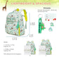 Kids Backpack for School Boys Girls Lightweight Kindergarten Elementary Toddler Backpacks Preschool Bookbags Cute Cartoon Travel Daypack with Chest Strap (L,Green)