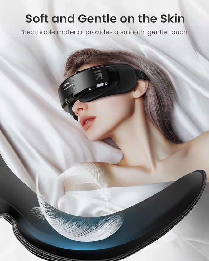 Eyeris Shift Eye Massager for Migraines Heated Eye Massager & Sleep Mask for Relaxation- Detachable Eye Massager Mask