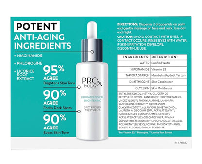 Olay Pro-X Dermatologiese Eegalige Velkleur Vleksverminderende Behandelingserum (1.3 oz)