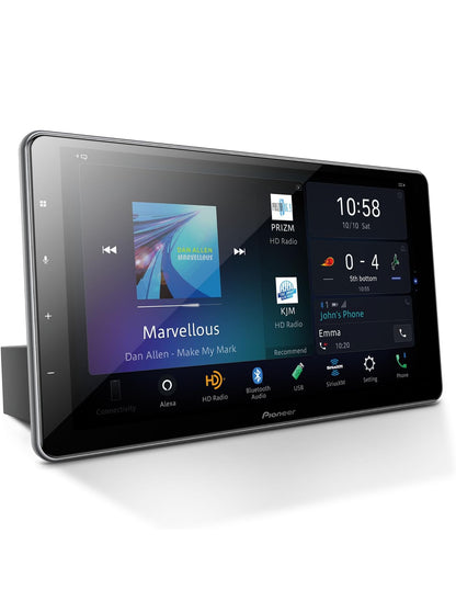 Pioneer DMH-WT8600NEX 10.1" HD Touchscreen Floating Display Car Stereo
Digital Multimedia Receiver, Wireless CarPlay & Android Auto, Amazon Alexa Built-In, Bluetooth, FLAC, Backup Cam, HD Radio