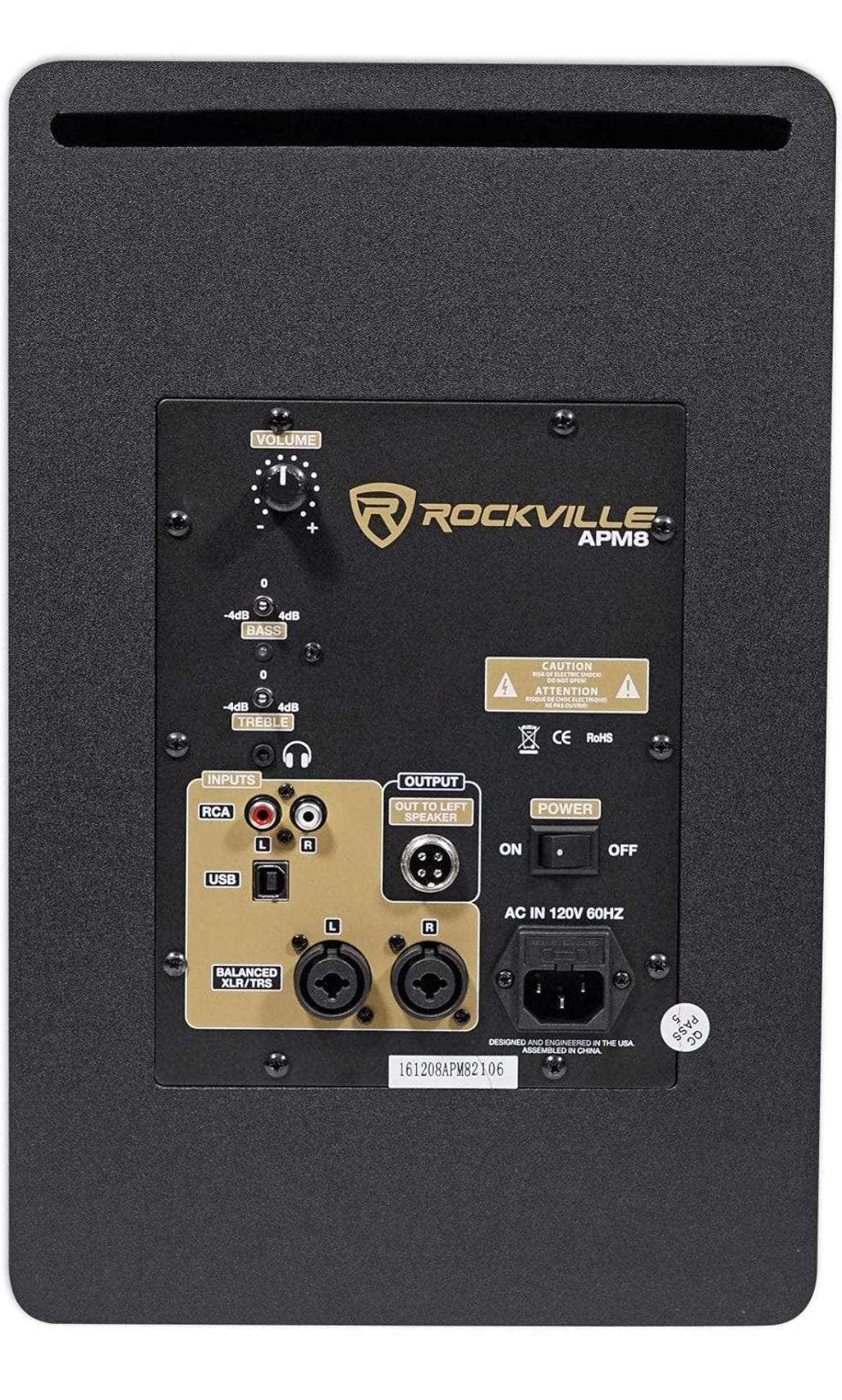 Rockville (2) APM8B 8" Powered Studio Monitors+Active 10" Subwoofer+Stands and Pads