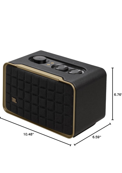 JBL Retrostylering Authentics 200 Slimhuis-luidspreker met ingeboude Wi-Fi, Bluetooth en stemassistente - (Swart/Goud)