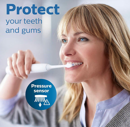 Philips Sonicare ProtectiveClean 6500 Herlaaibare Elektriese Tandeborsel, met Druksensor, 3 Skoonmaakmodusse, SmarTimer en QuadPacer Laaireisomhulsel - Swart (HX6462/08)
