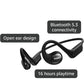 TOZO Upgraded Open Ear Headphones Bluetooth 5.3 Air Conduction Wireless Headphones Sport Earbuds with Premium Sound, 32 EQs via APP, Dual-Mic Call Noise Reduction Earphones with Hair Band for Cycling